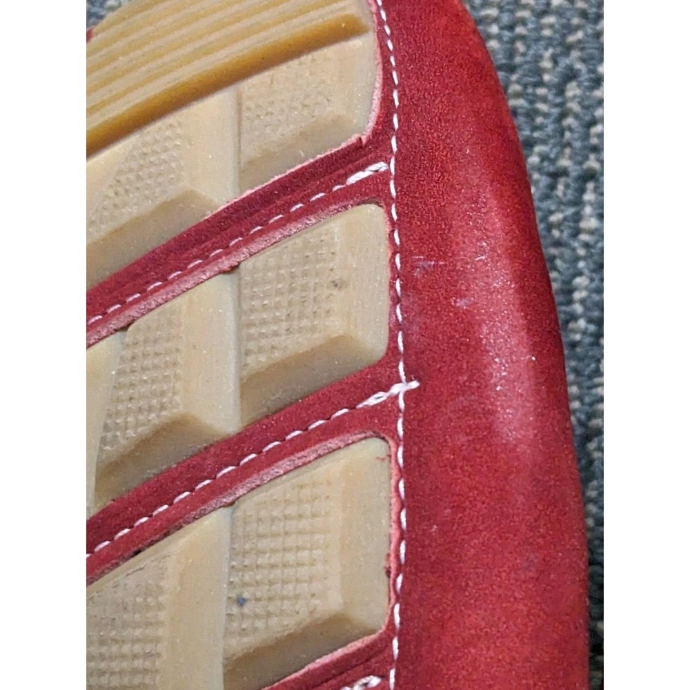 1901 Red Leather Comfort Casual Loafers Men's 10M Driving Shoe Footwear - Picture 9 of 11